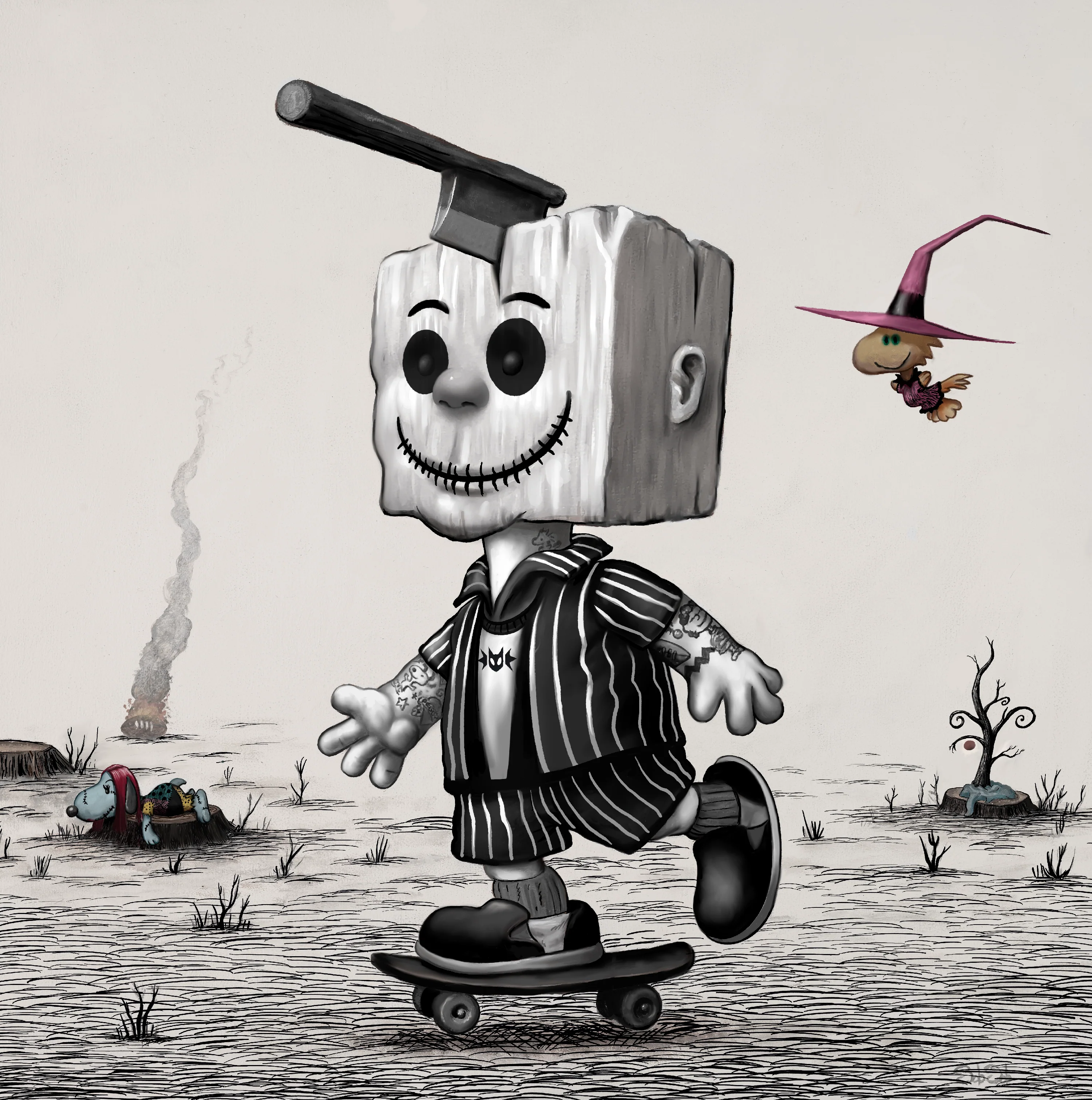"Jack Skellington"  Blockhead Vinyl Figure - Image 6